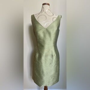 Silk Shantung Sleeveless Cocktail Dress Linda Allard for Ellen Tracy Size 6